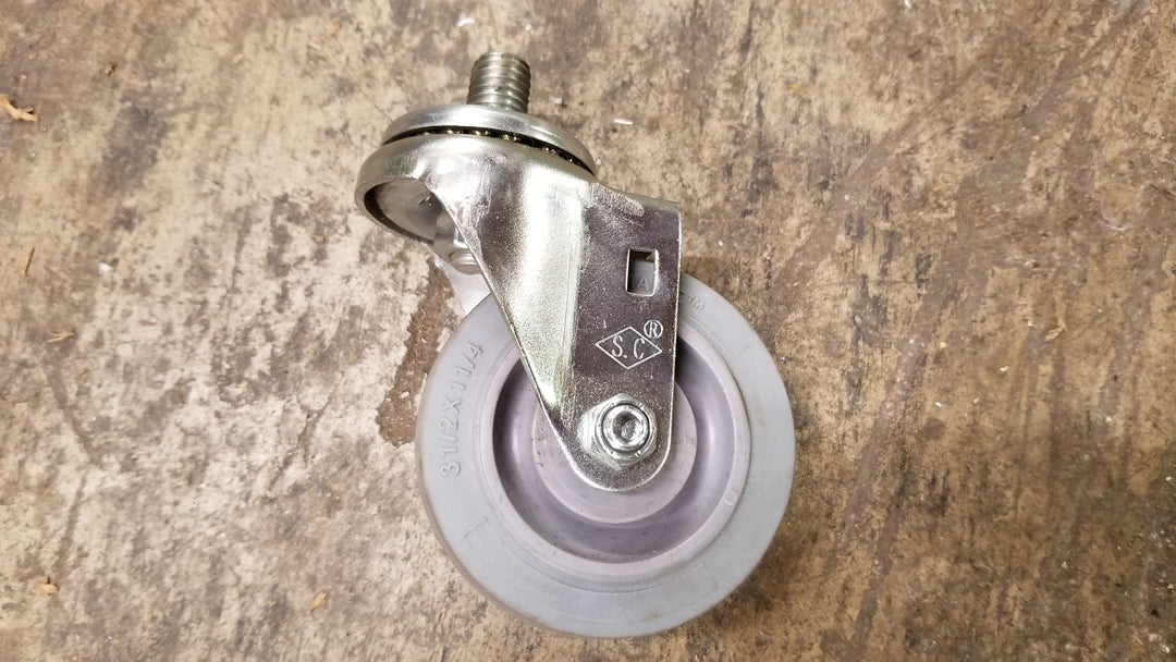 3.5" caster - 5/8"-11 threaded stem