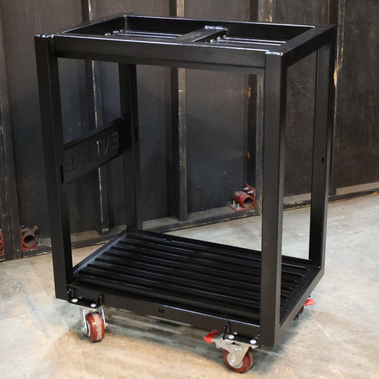 black metal cart for truss 