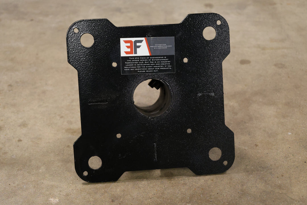 Bracket designed for mounting pipe to truss, base plates, or screwed directly to the stage