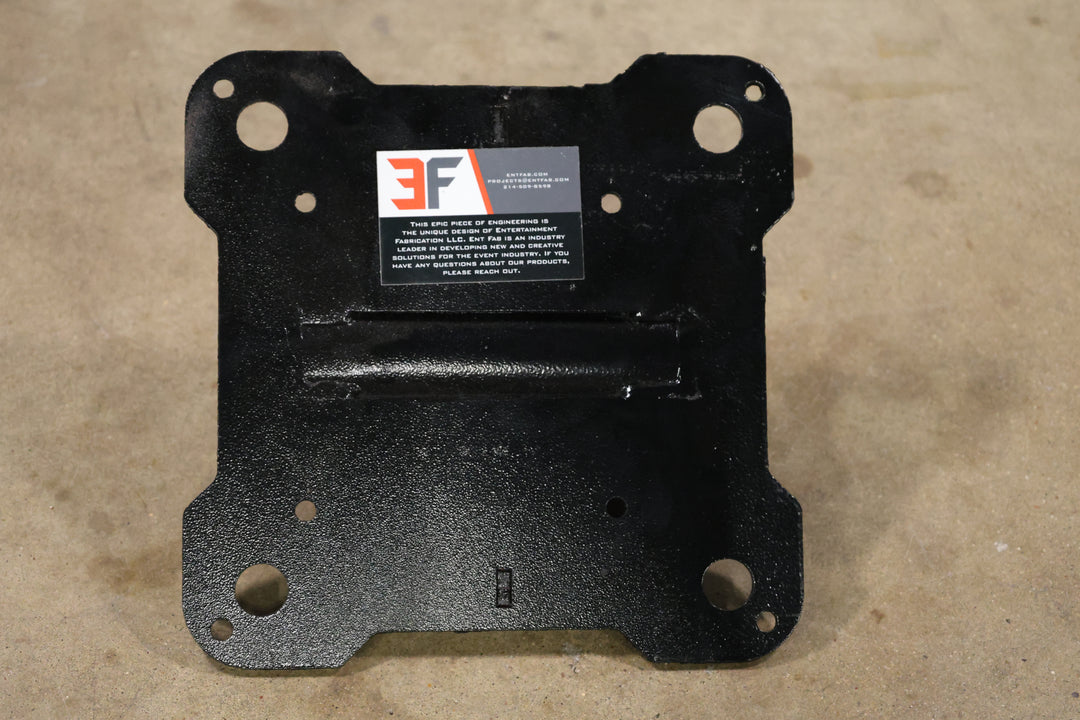 Bracket designed for mounting pipe horizontally to the top of truss.
